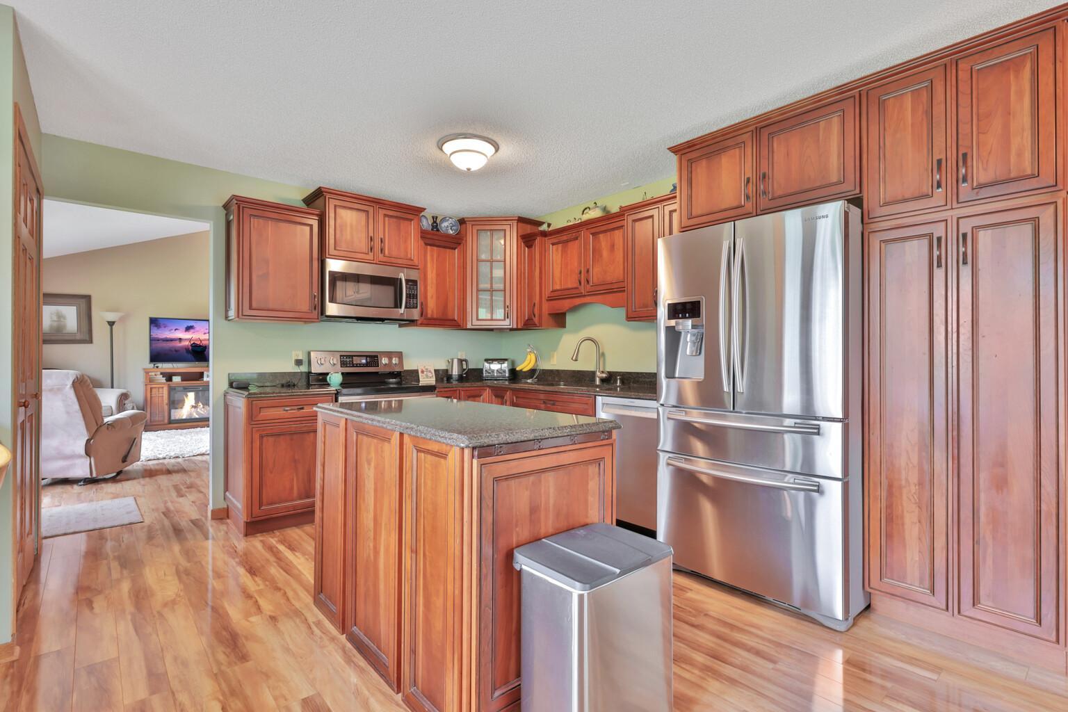 Abundant counter space and storage