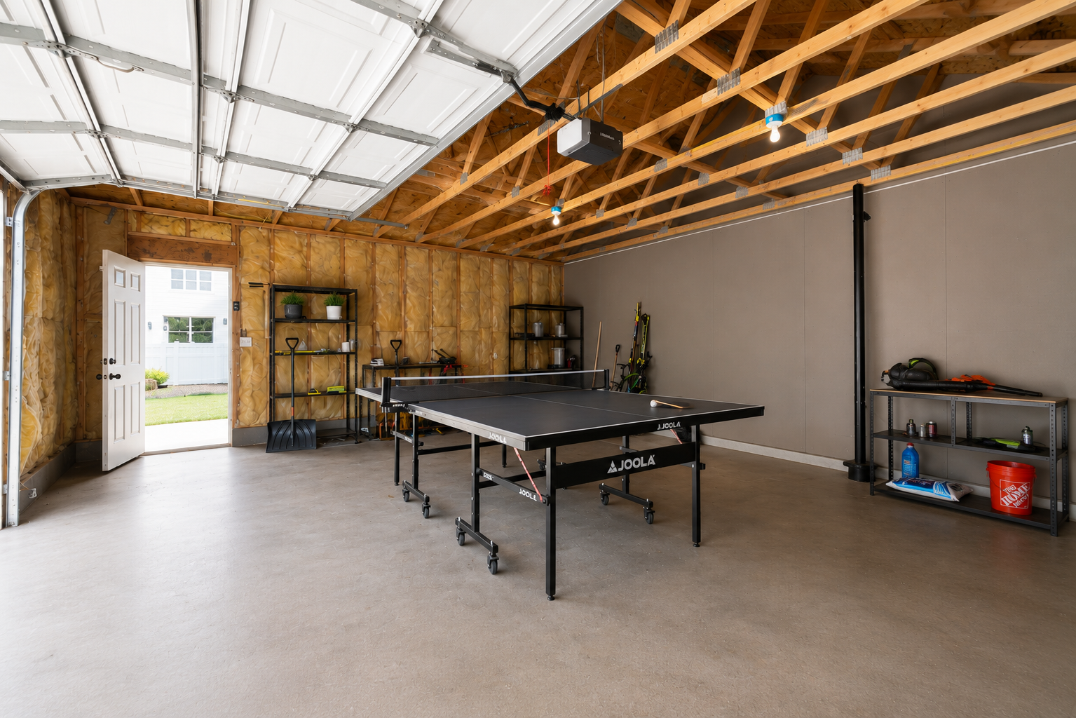 Large 2 car garage