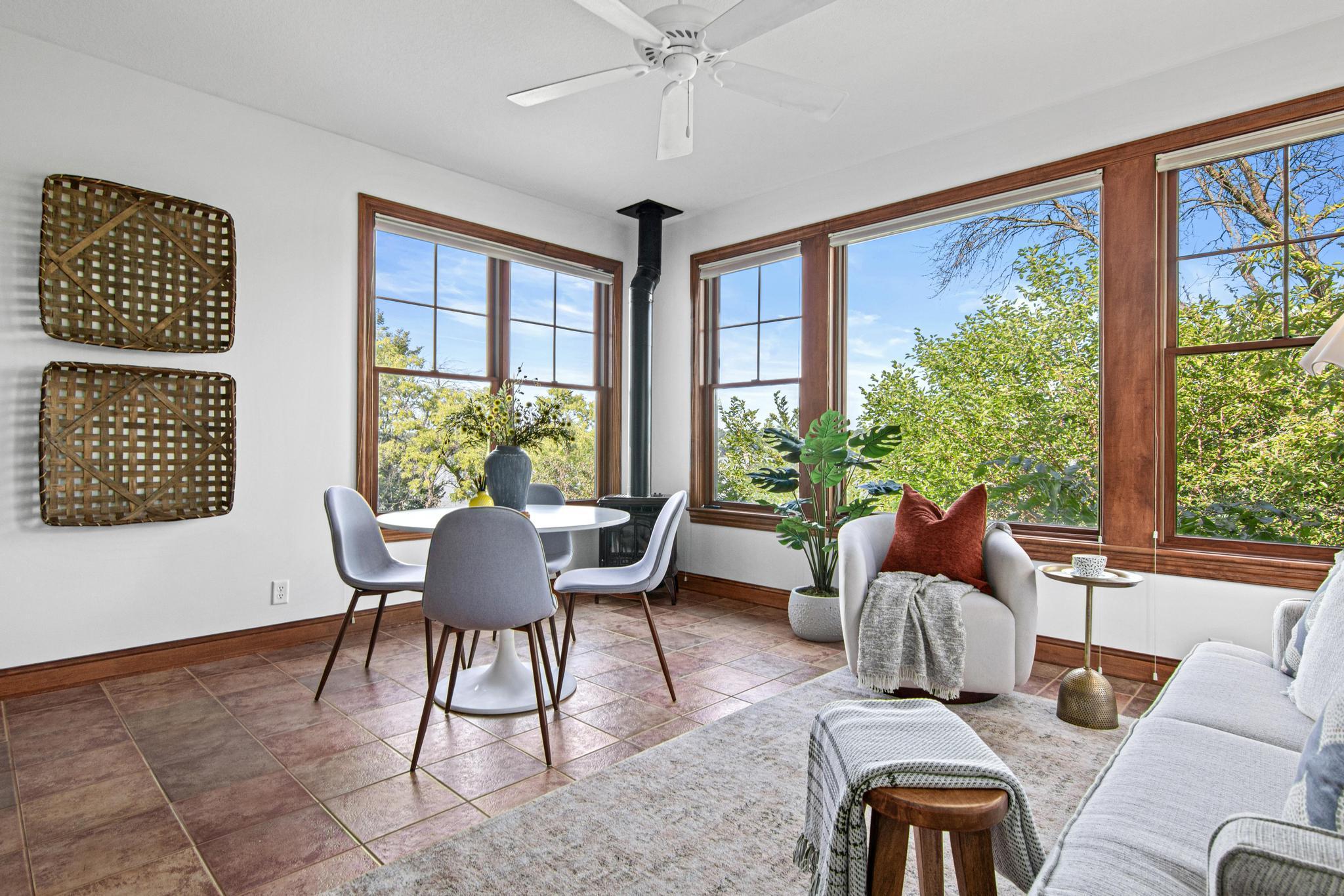 Imagine starting each morning in this sitting room that is attached to the primary bedroom overlooking the lake!
