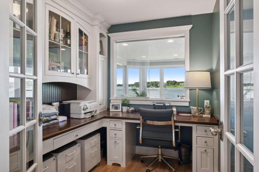 Work from home with a view in the main floor office.
