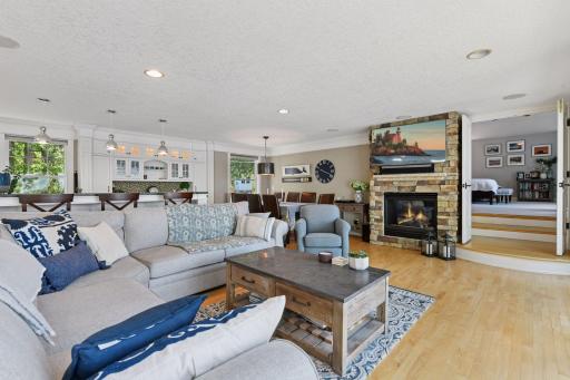 Room for a dining table, hightop table or game table to meet your needs