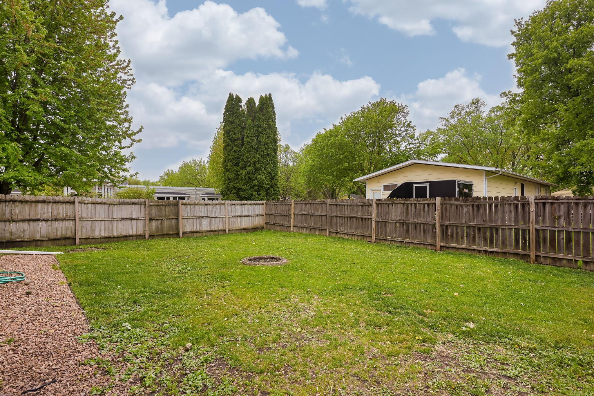 Fully Fenced in Backyard