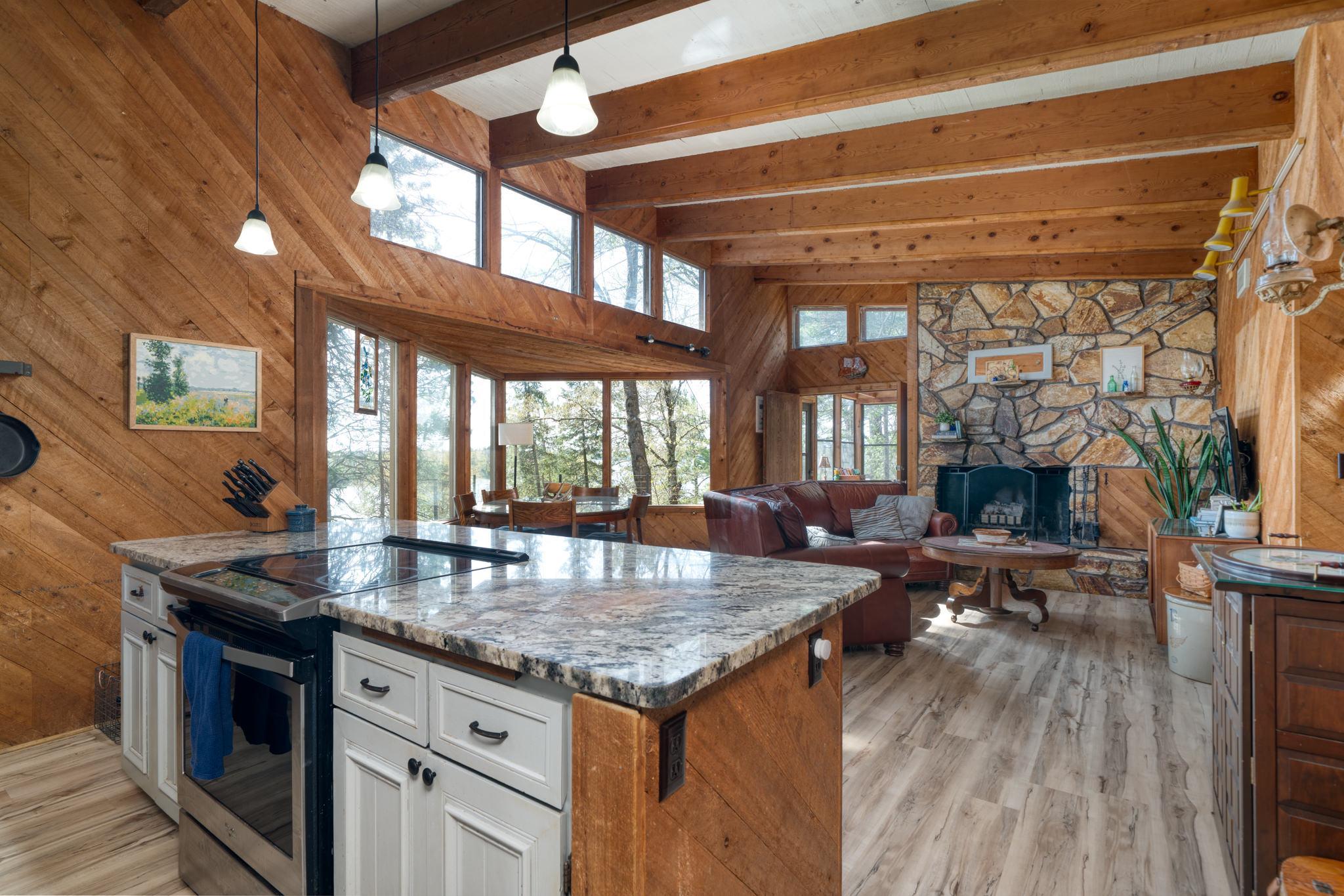 Open kitchen and living