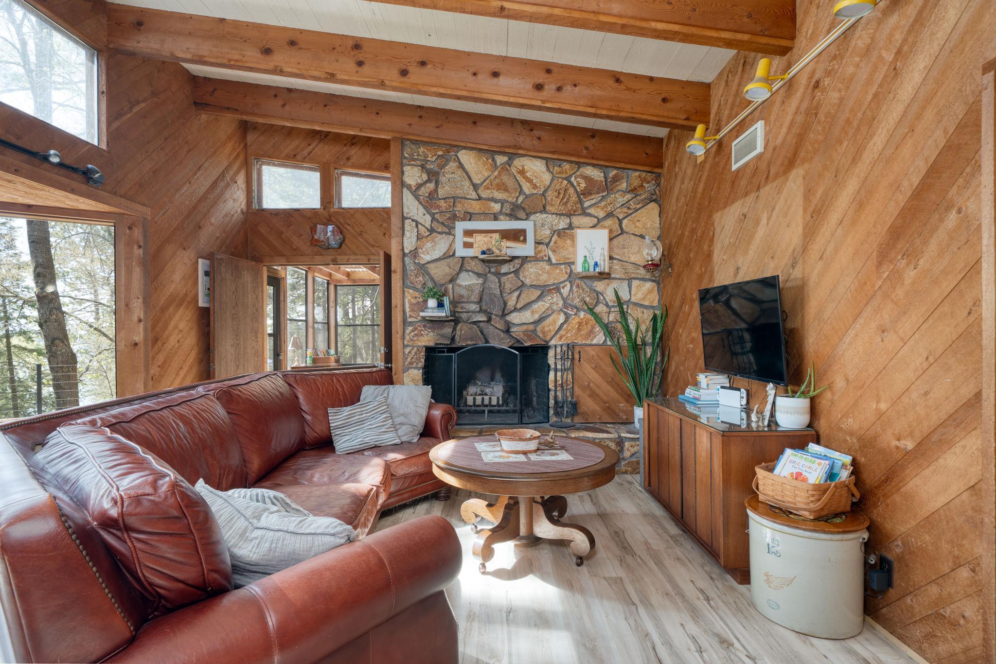 Wood fireplace