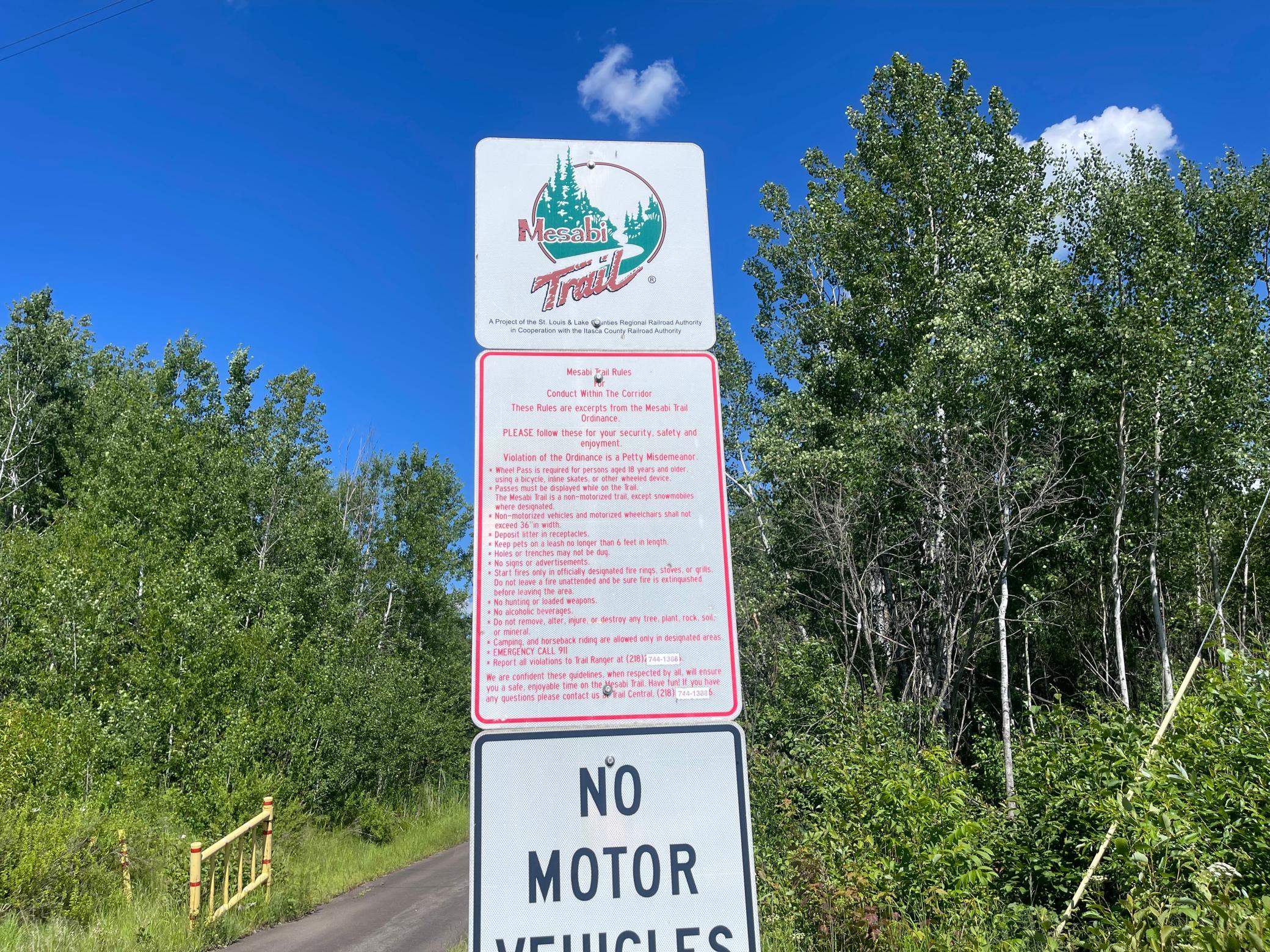 Property is next to trail