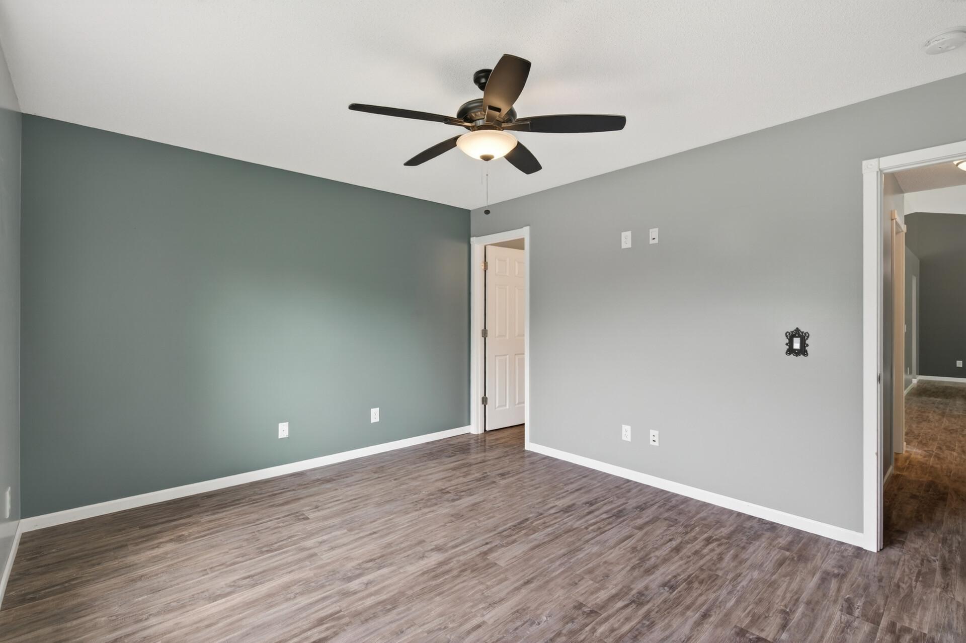 Primary bedroom with full bath