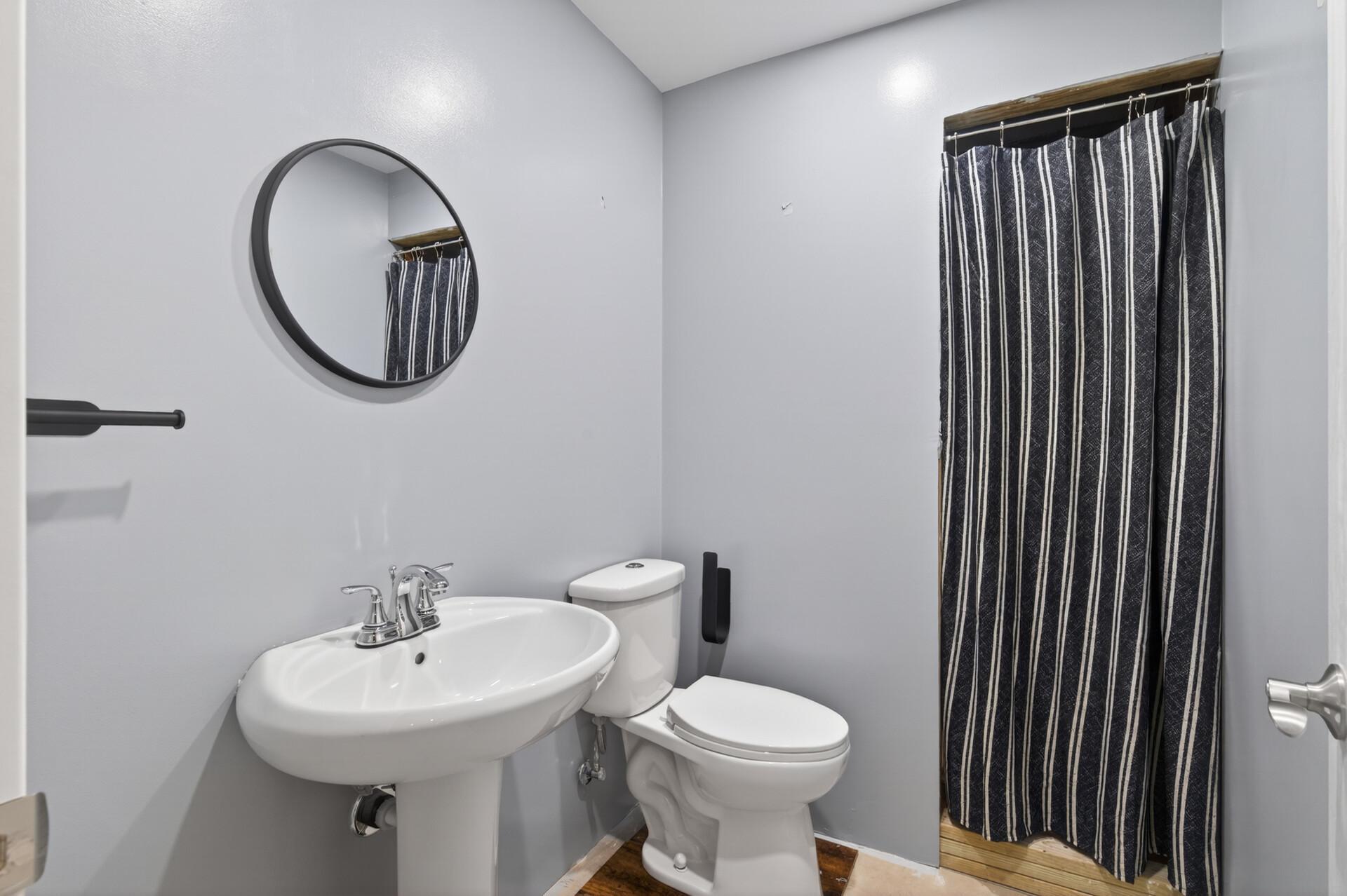 Lower 1/2 Bath - Ready for a shower!