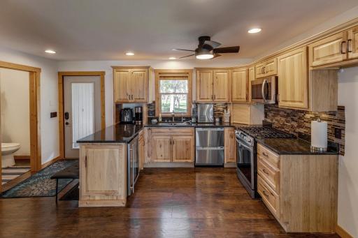 Brand new full size on order completes this well equipped kitchen