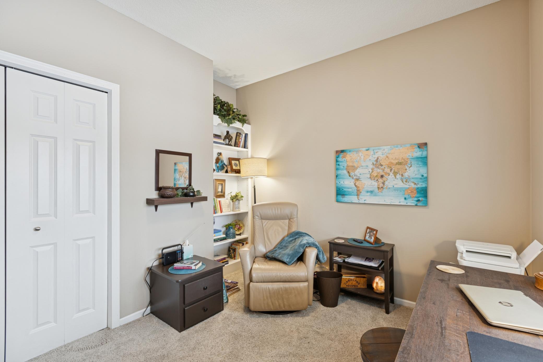 Another view of the bedroom on the main level.