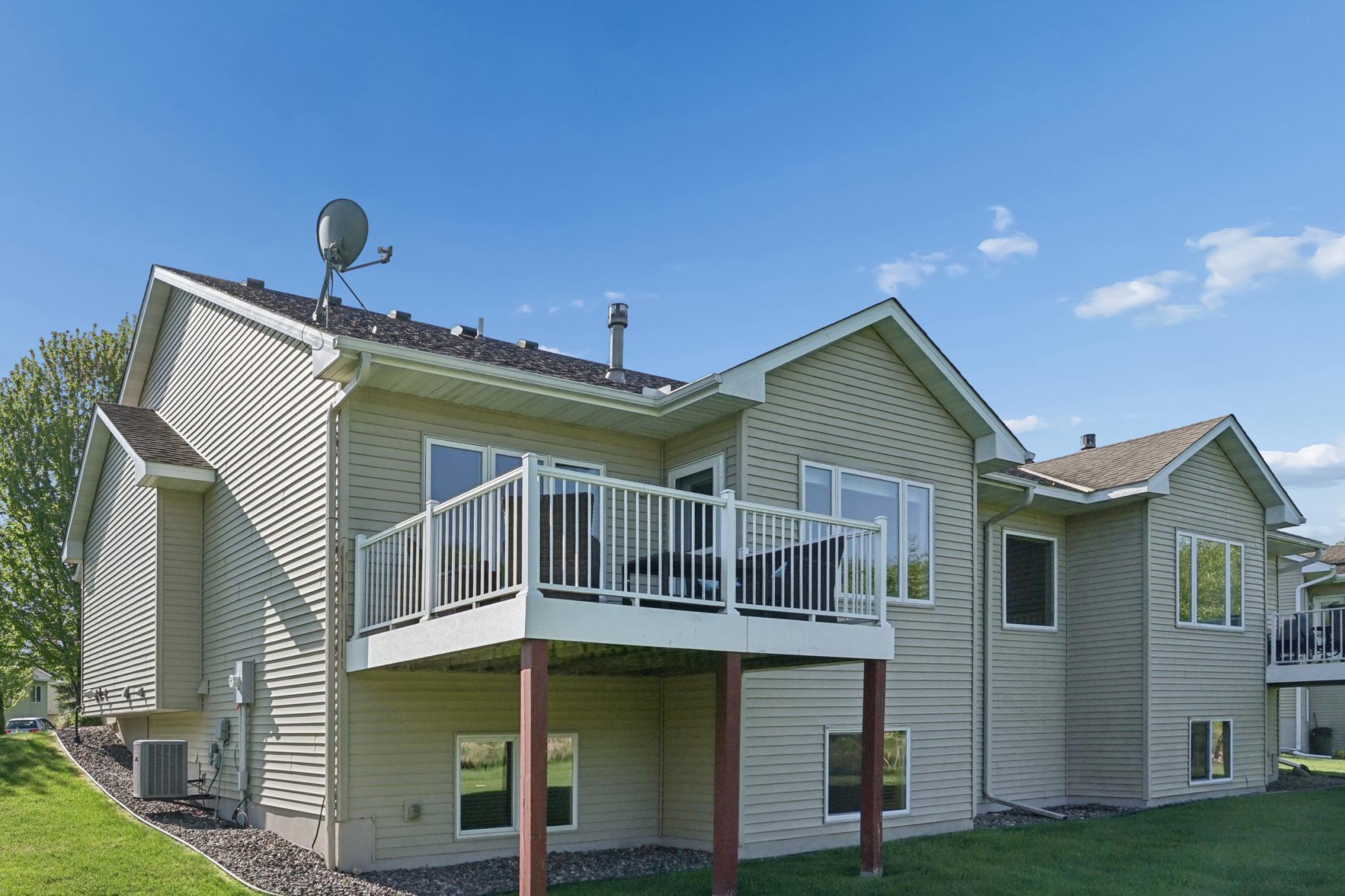 A closer look at the back of the home.