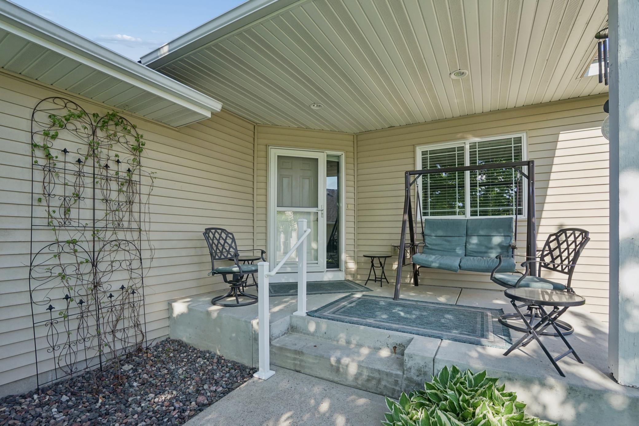The covered front porch - such a nice place to relax on a warm summer day!