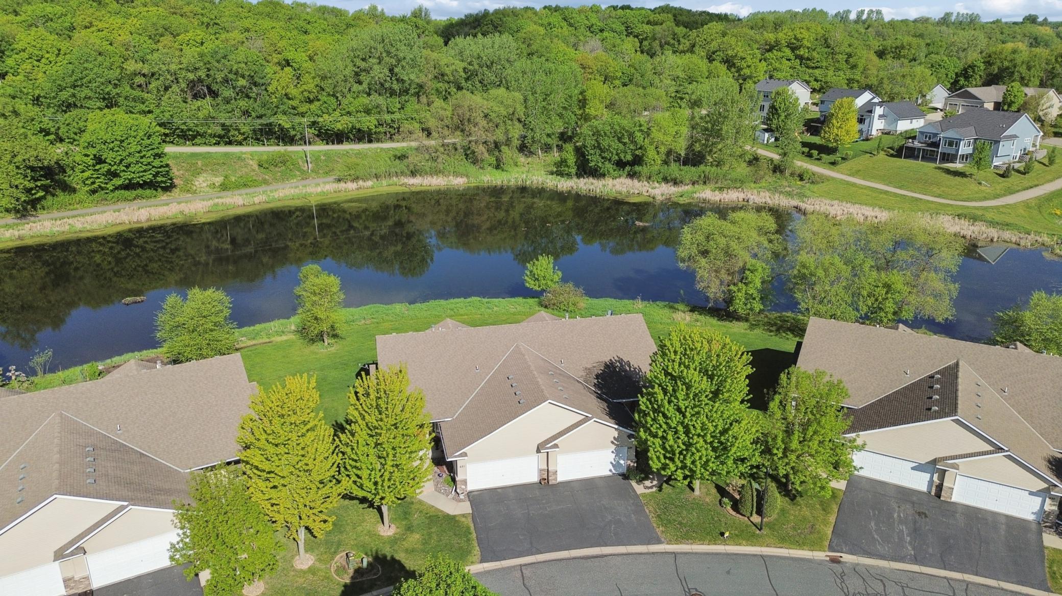 Aerial view of the home.