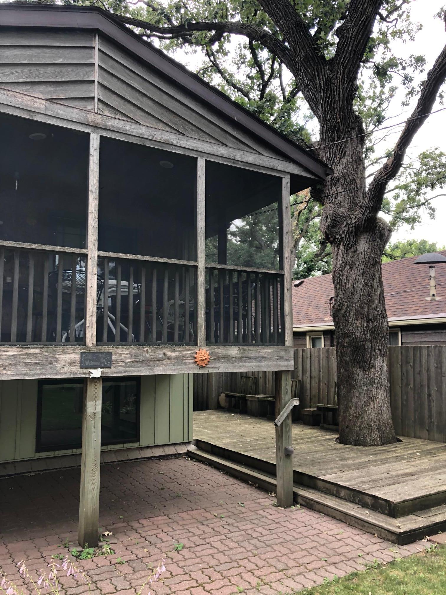 Large deck and screened in porch!