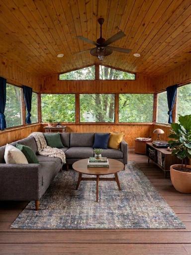 Virtually Staged Screened Room