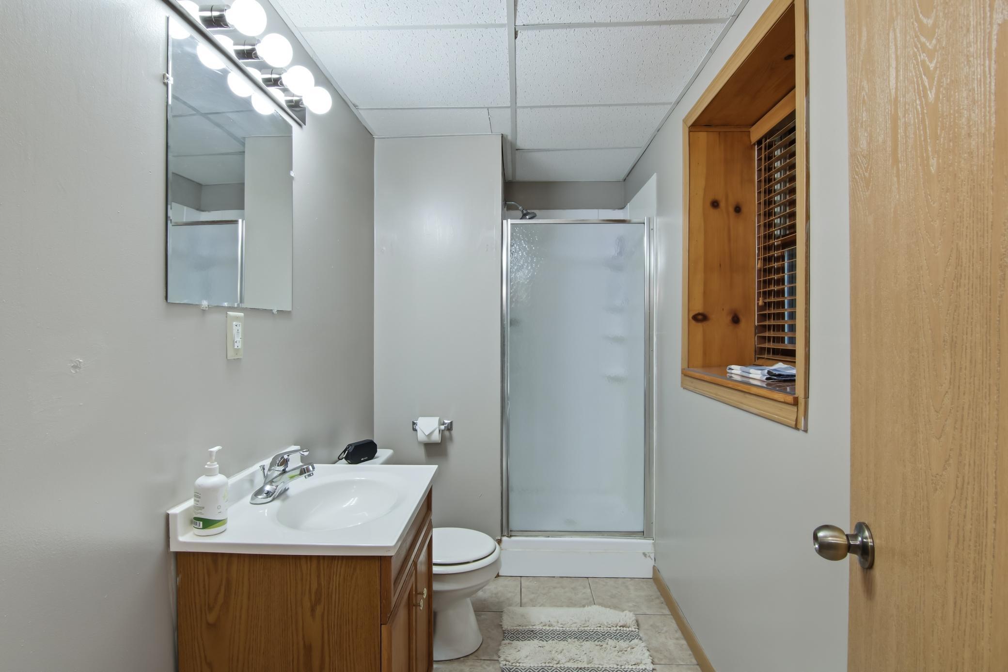 Lower level 3/4 bath.
