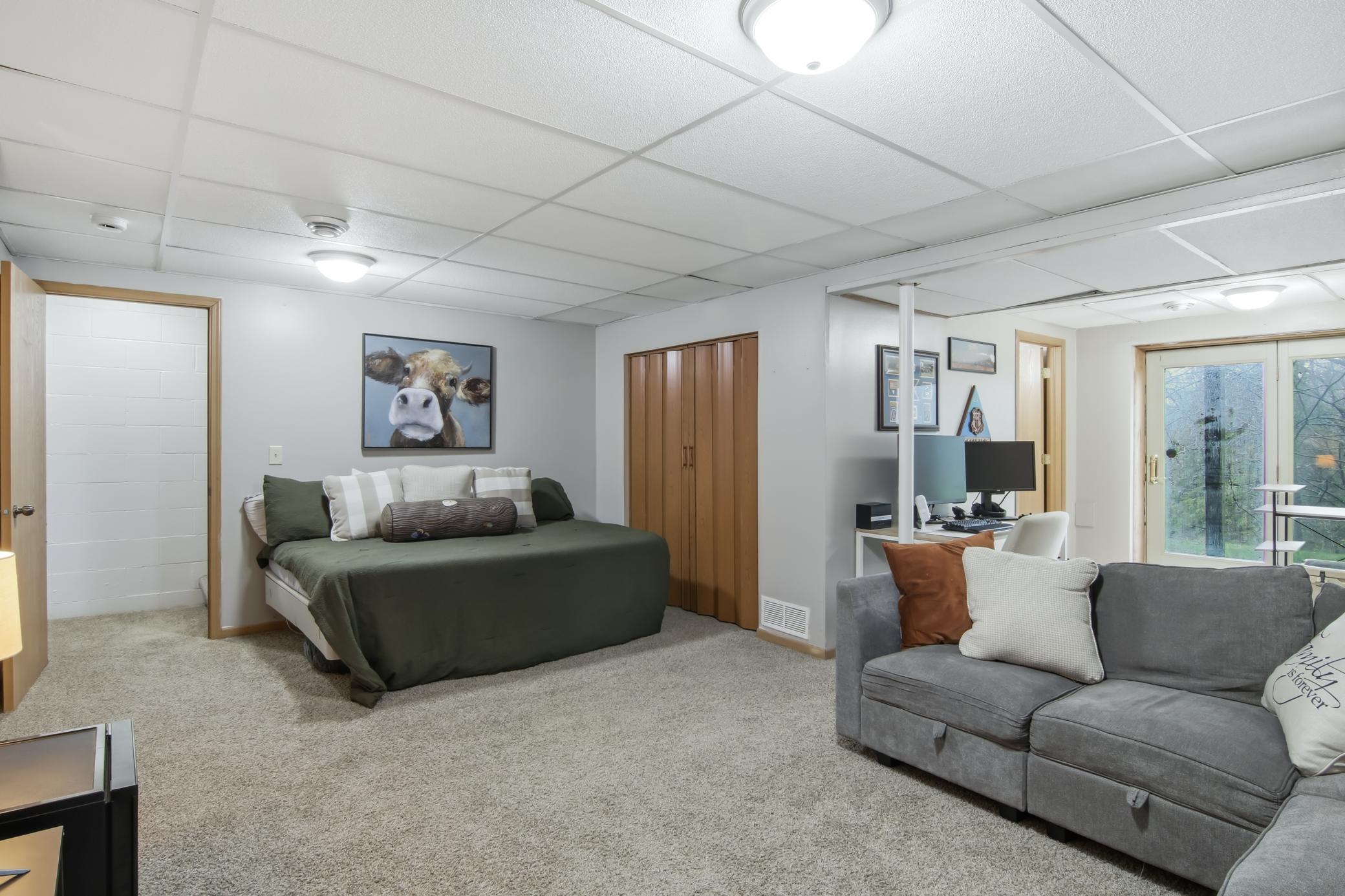 Lower level family room.
