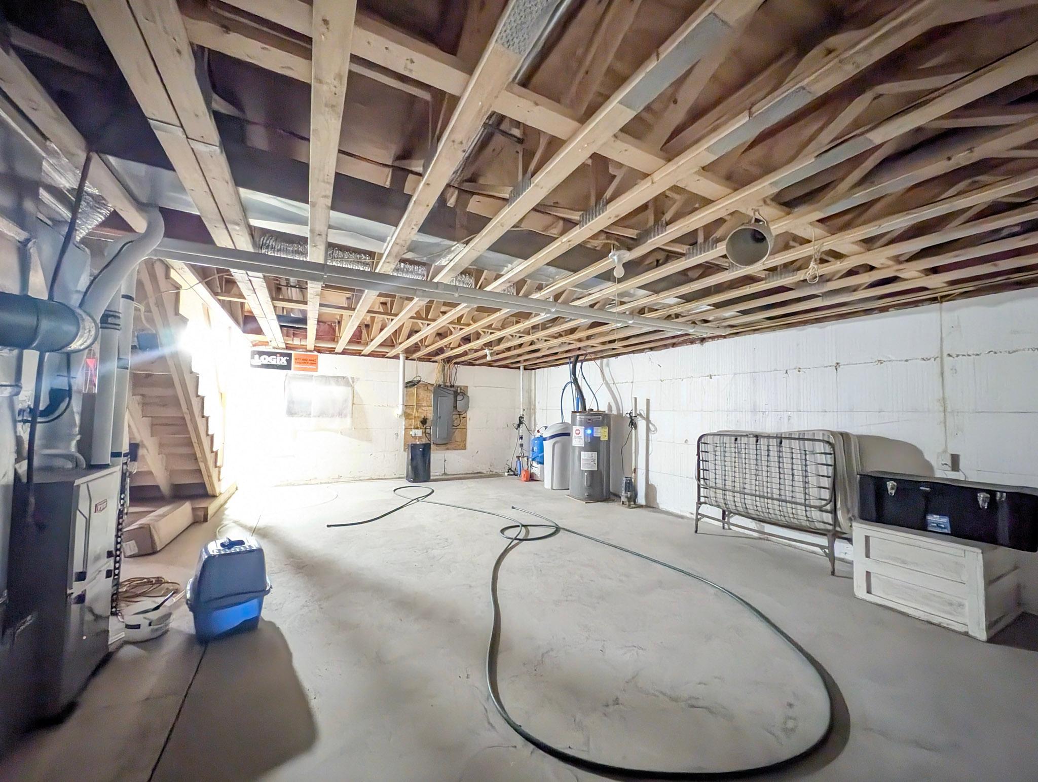 unfinished basement, Perham Minnesota