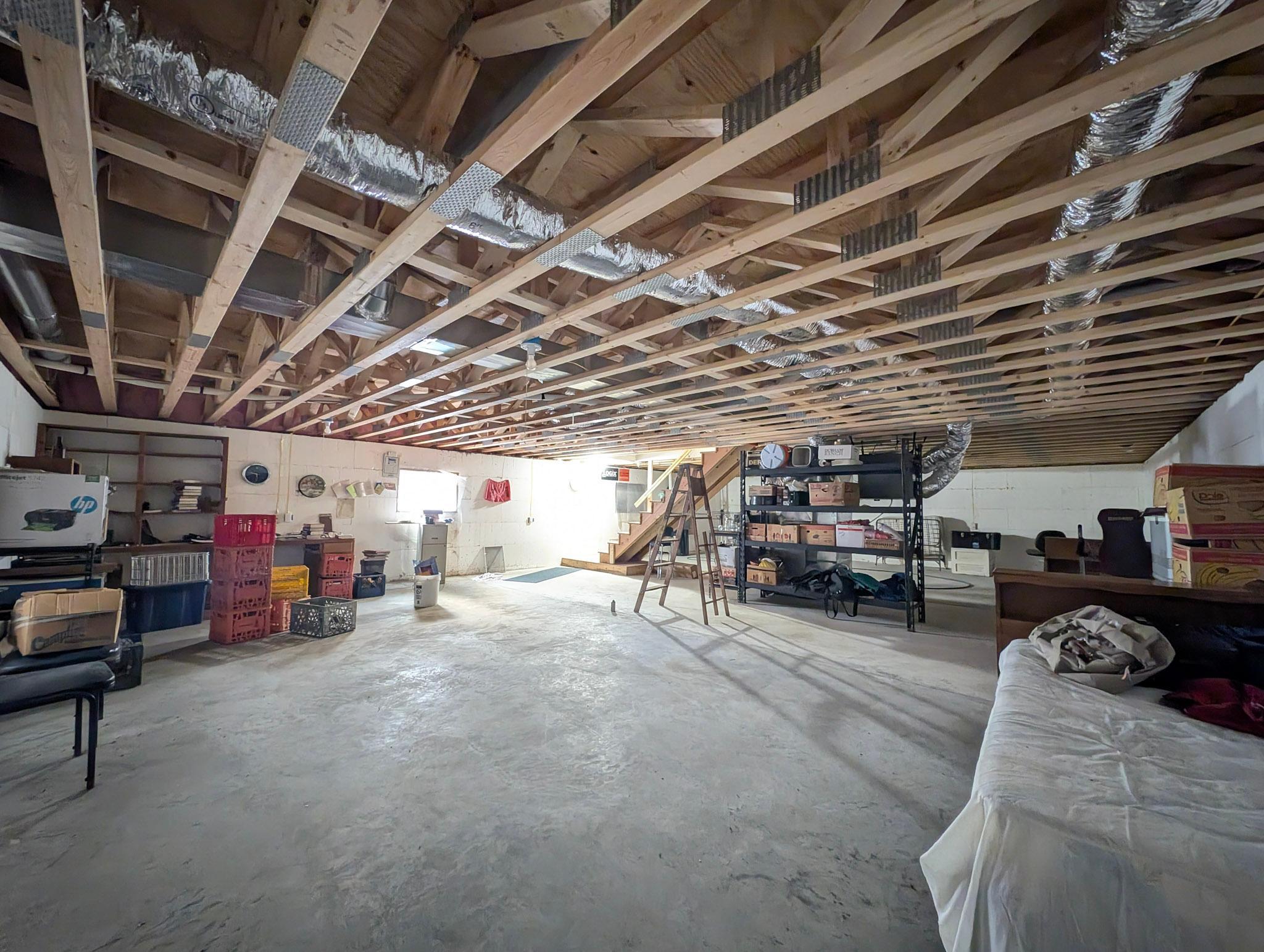 unfinished basement, Perham Minnesota