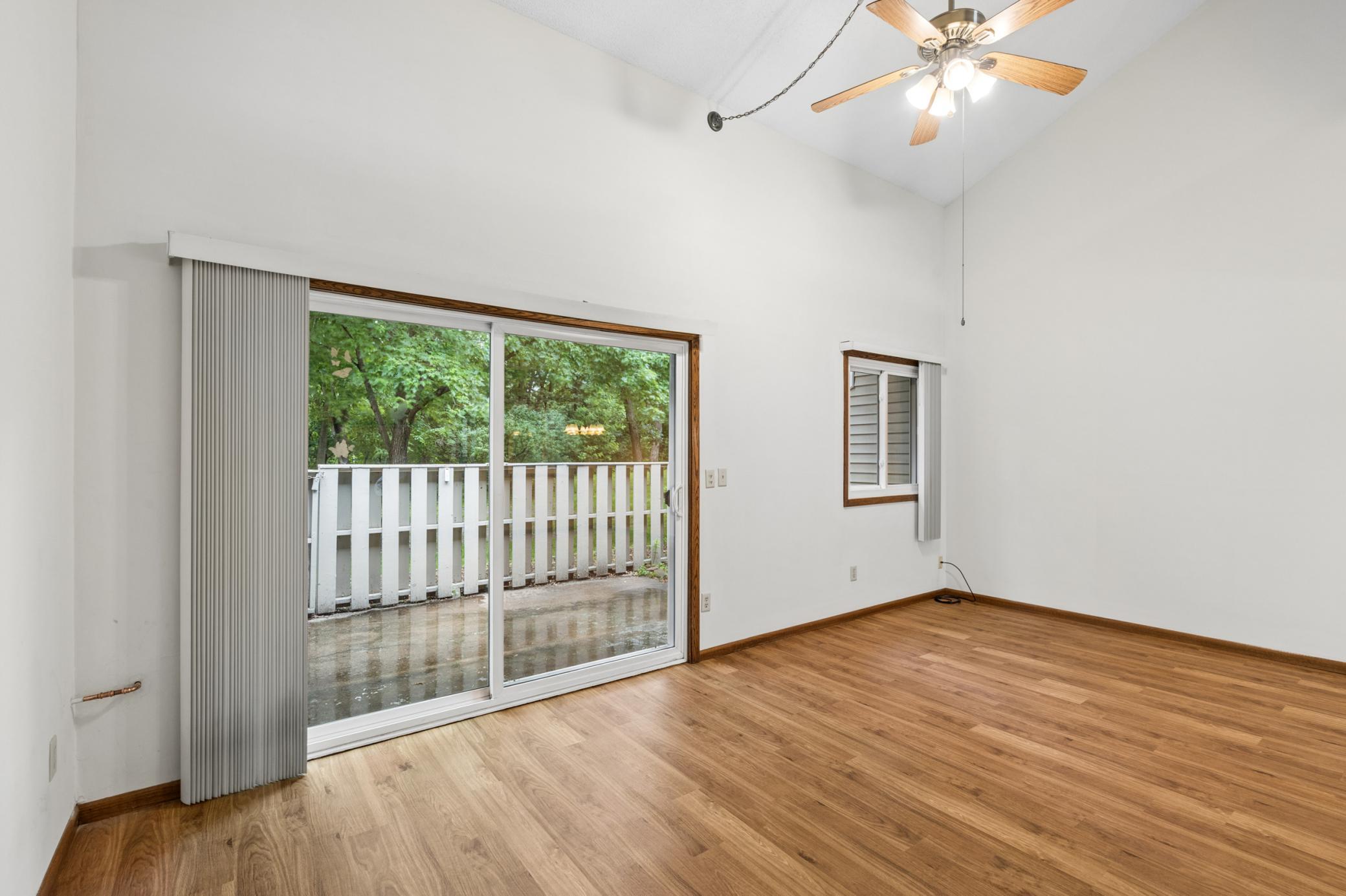 Easy access to the private patio seamlessly extending your living and entertaining space outdoors.
