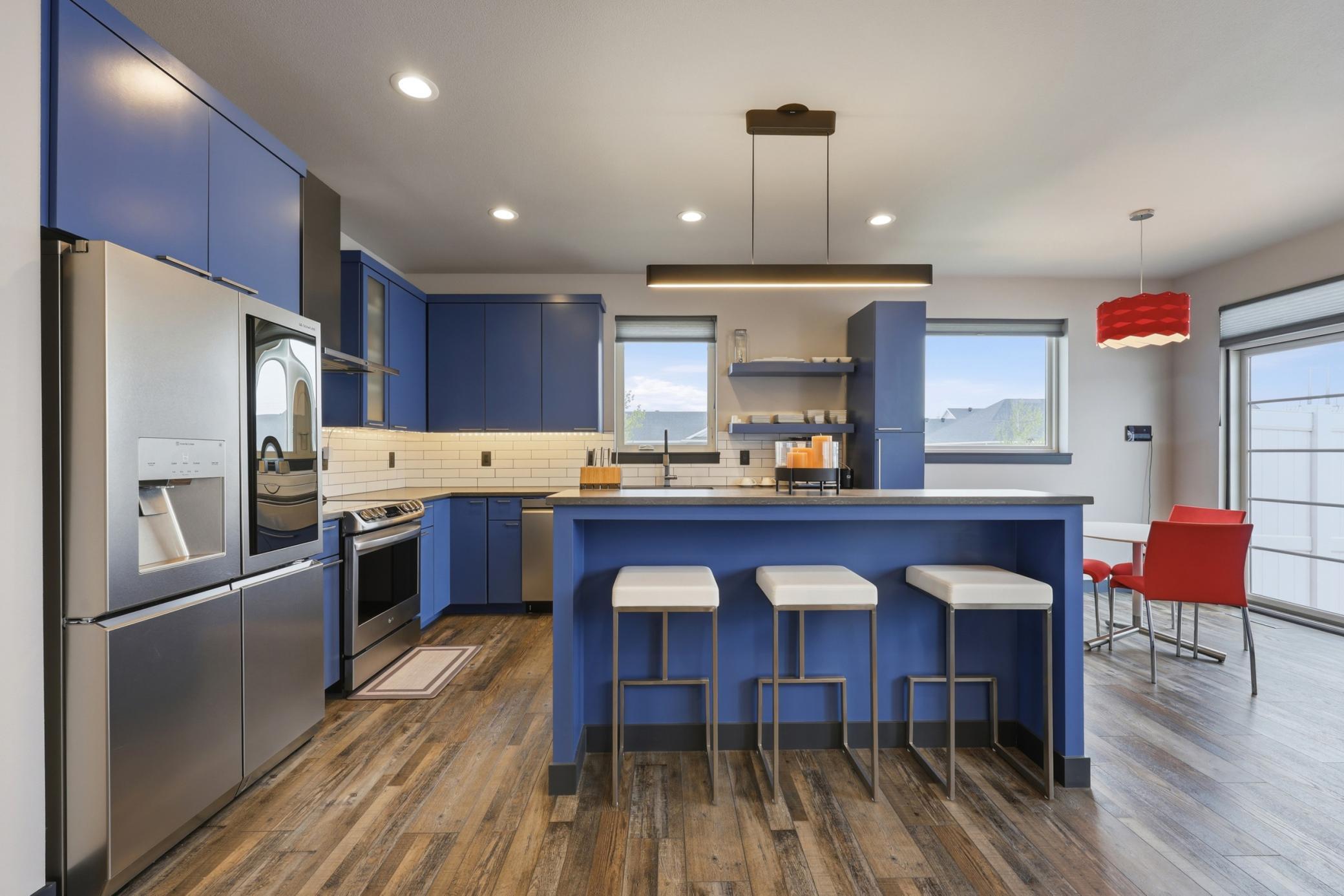 Upgraded kitchen with pasta faucet, LG appliances, under cabinet lighting
