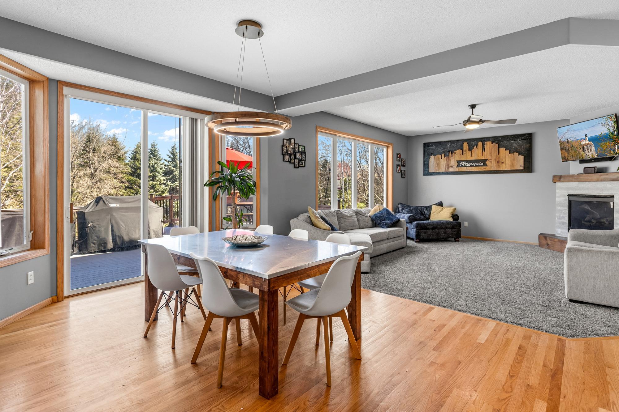 The abundance of windows and open floorplan give this home a bright and open feel. Complete with great nature views.