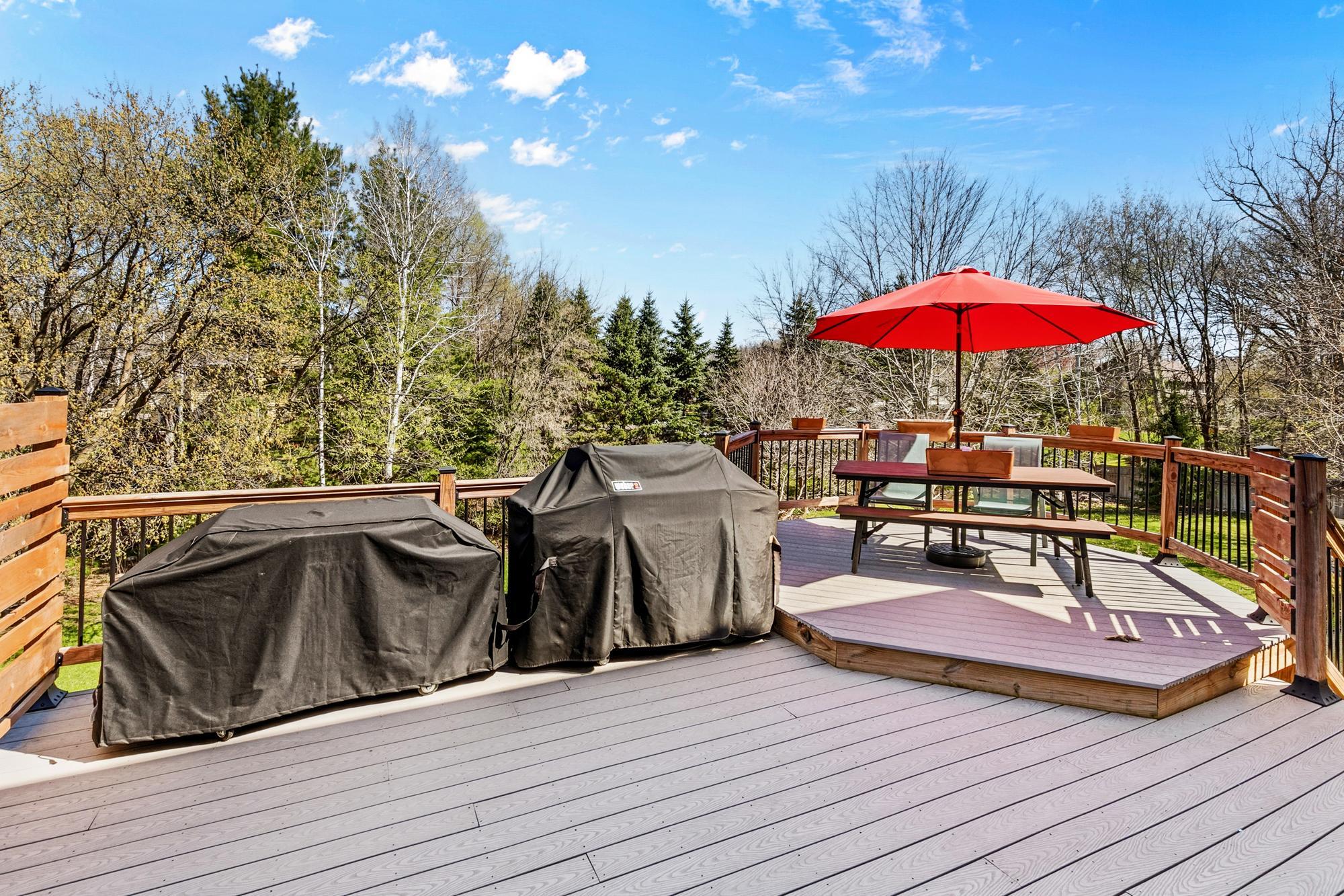 Great for grilling or having your morning coffee, the deck (2020) offers functional and beautiful outdoor space. Featuring a gas line to the grill.