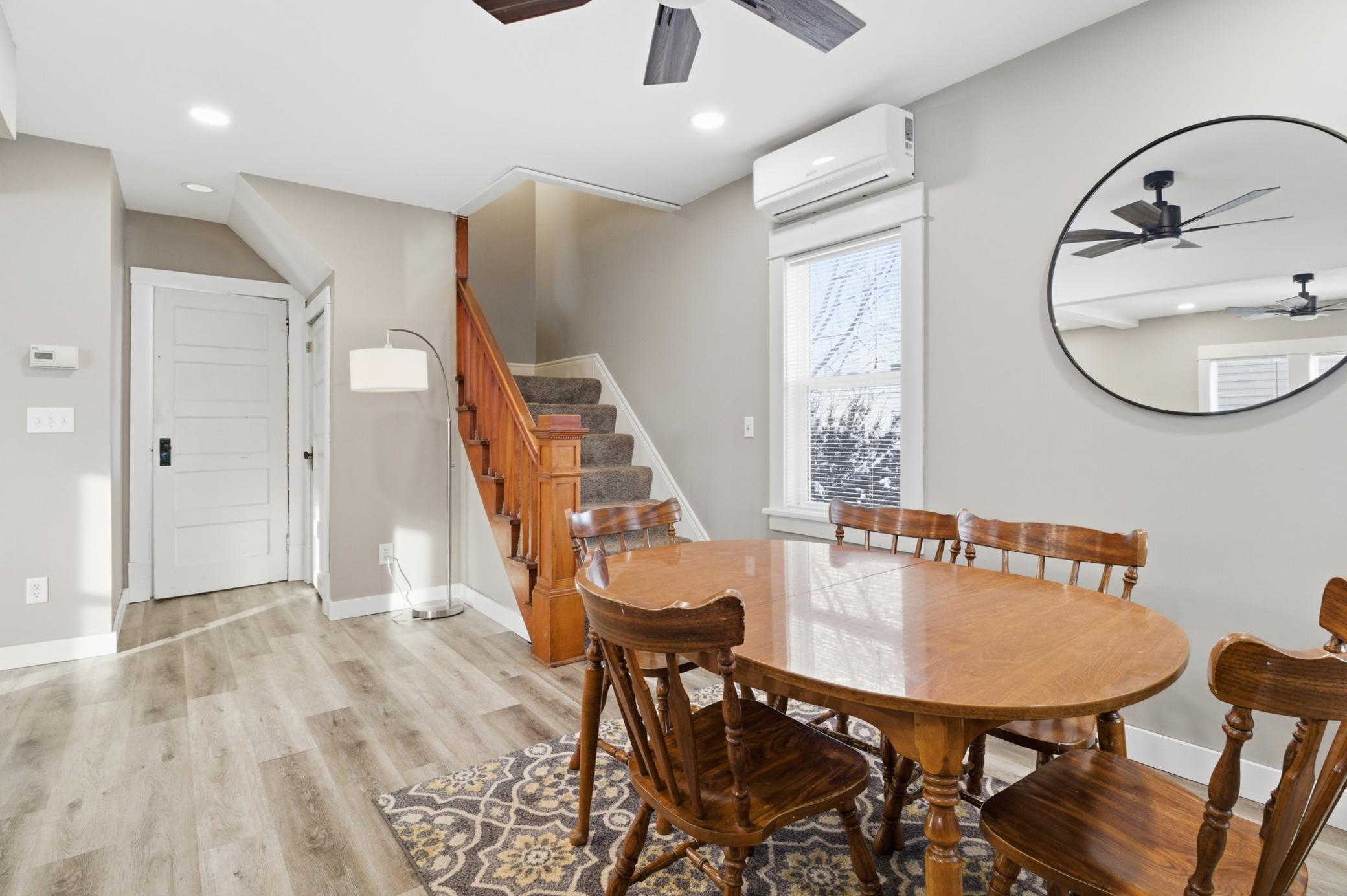 Spacious dining space just off the living room and kitchen.