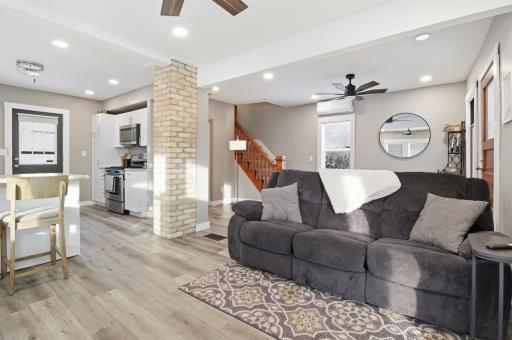 Open concept layout thanks to seller's renovation efforts, you wouldn't believe the before and after photos!