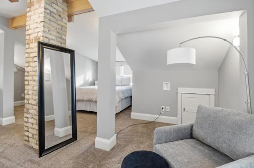 Another view of the upper level bedroom setup
