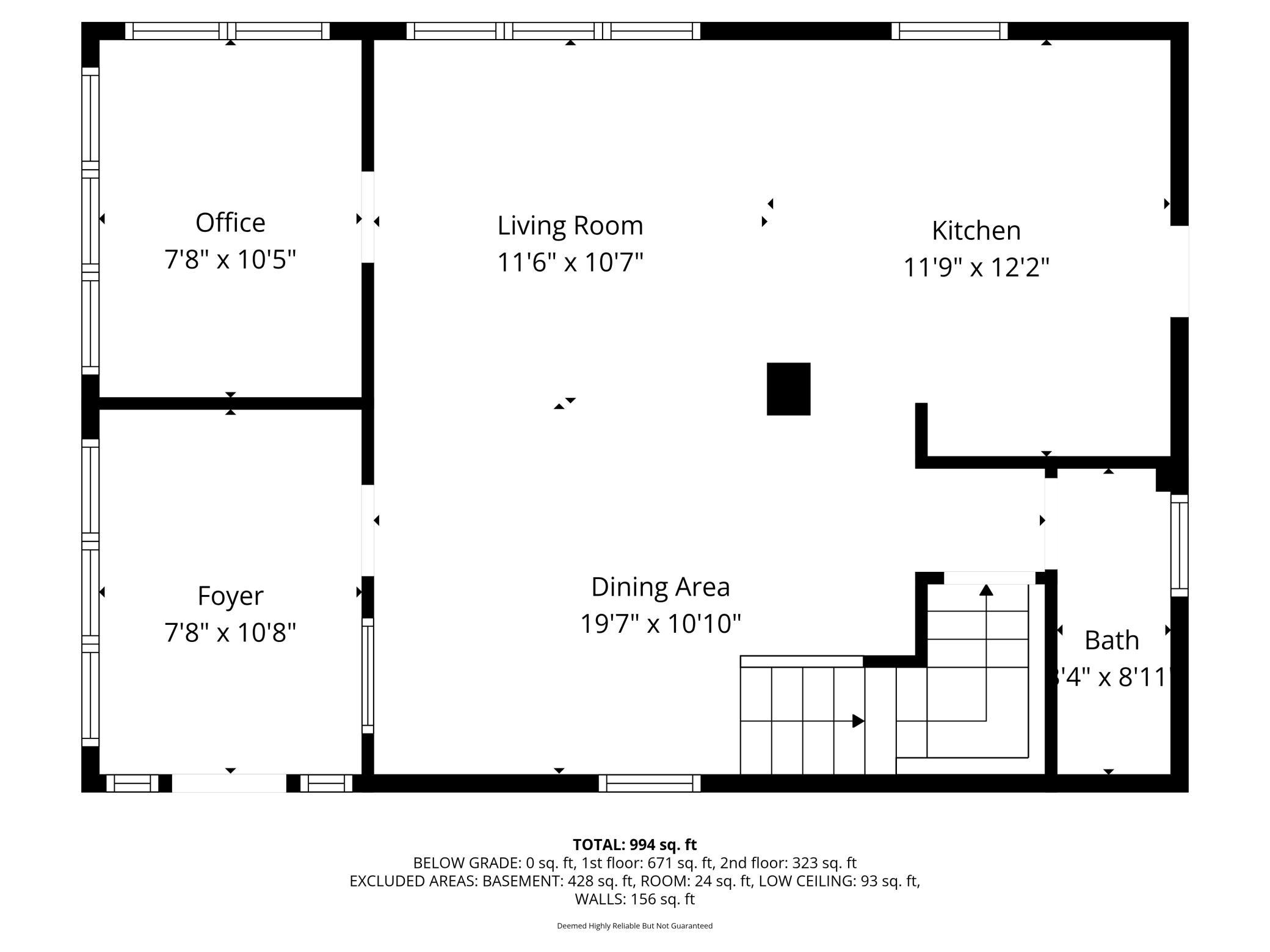 Main Level Floor Plan w/ Measurements
