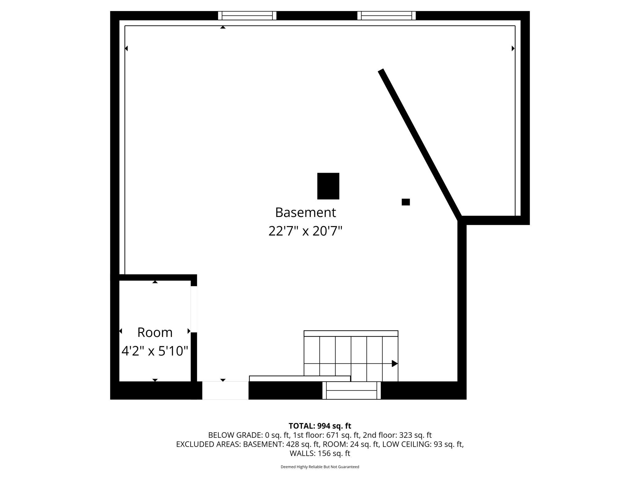 Basement Floor Plan w/ Measurements