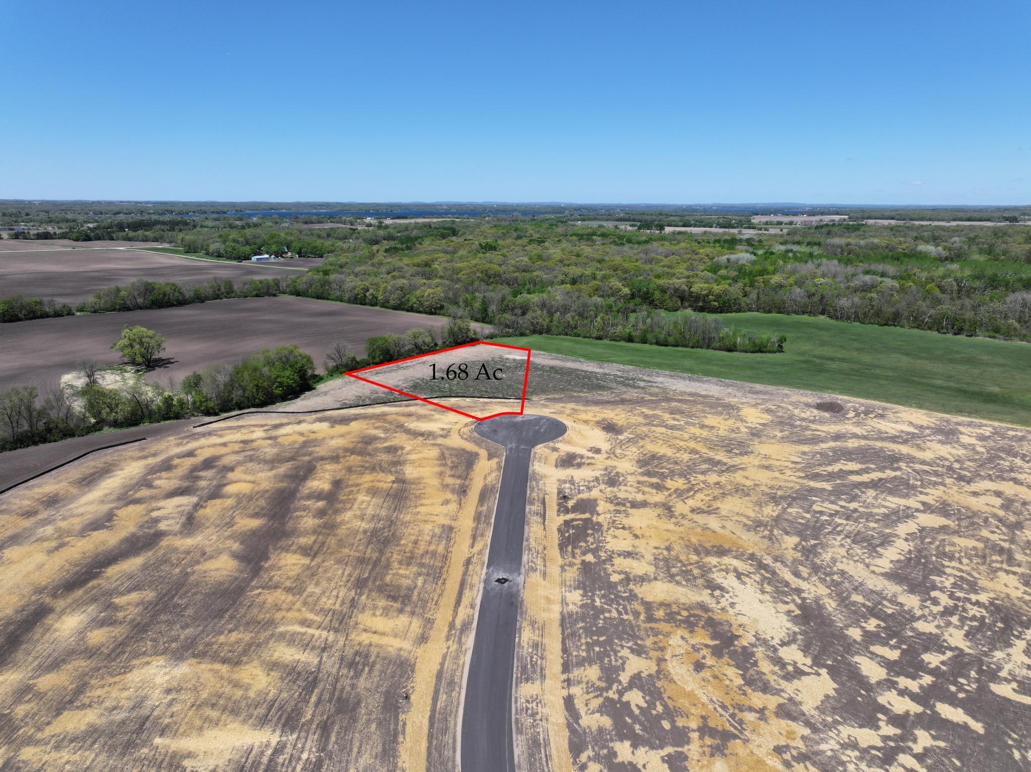 Cul-de-sac red outline approx. property lines