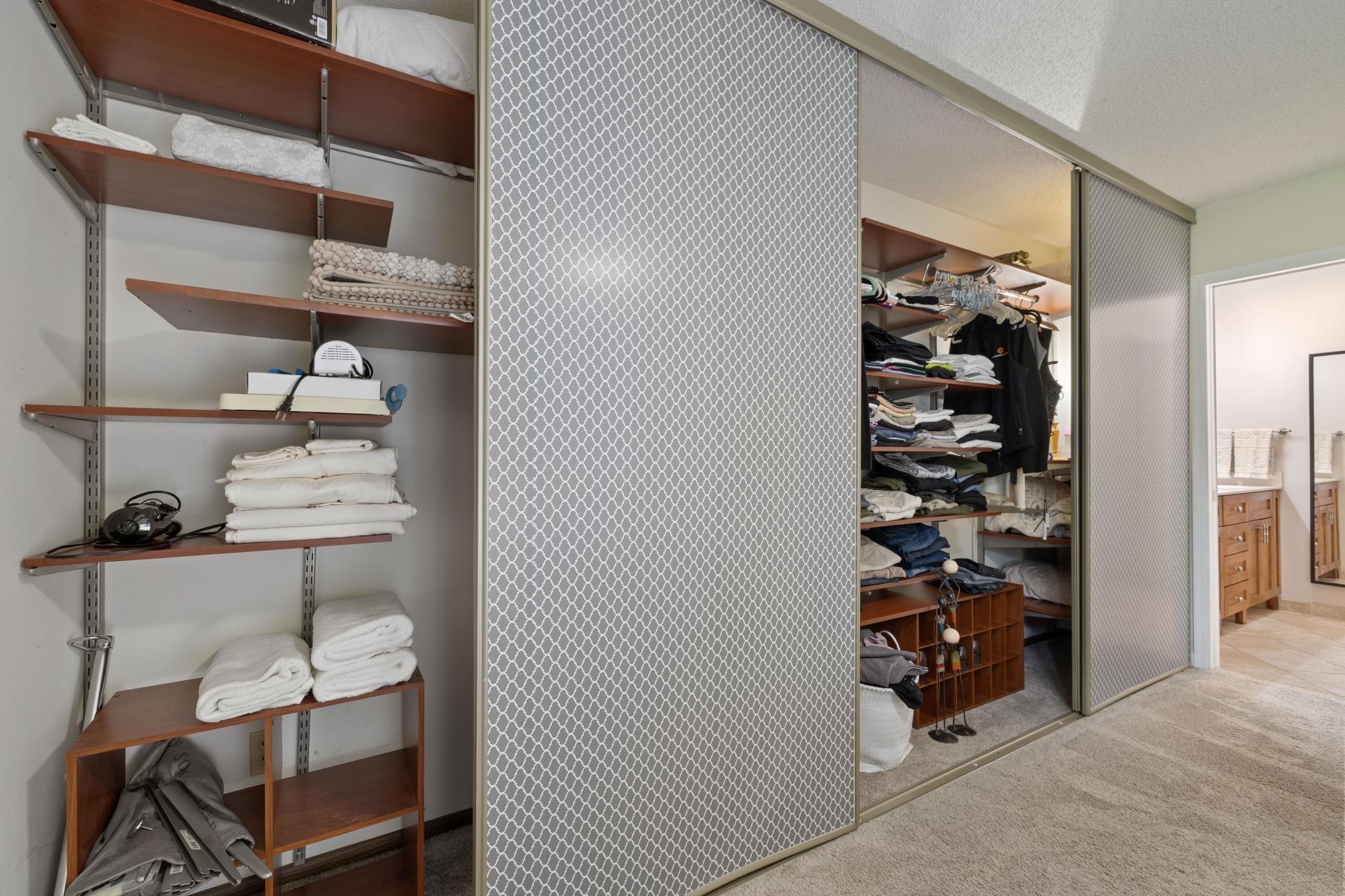 Wonderful closet system.