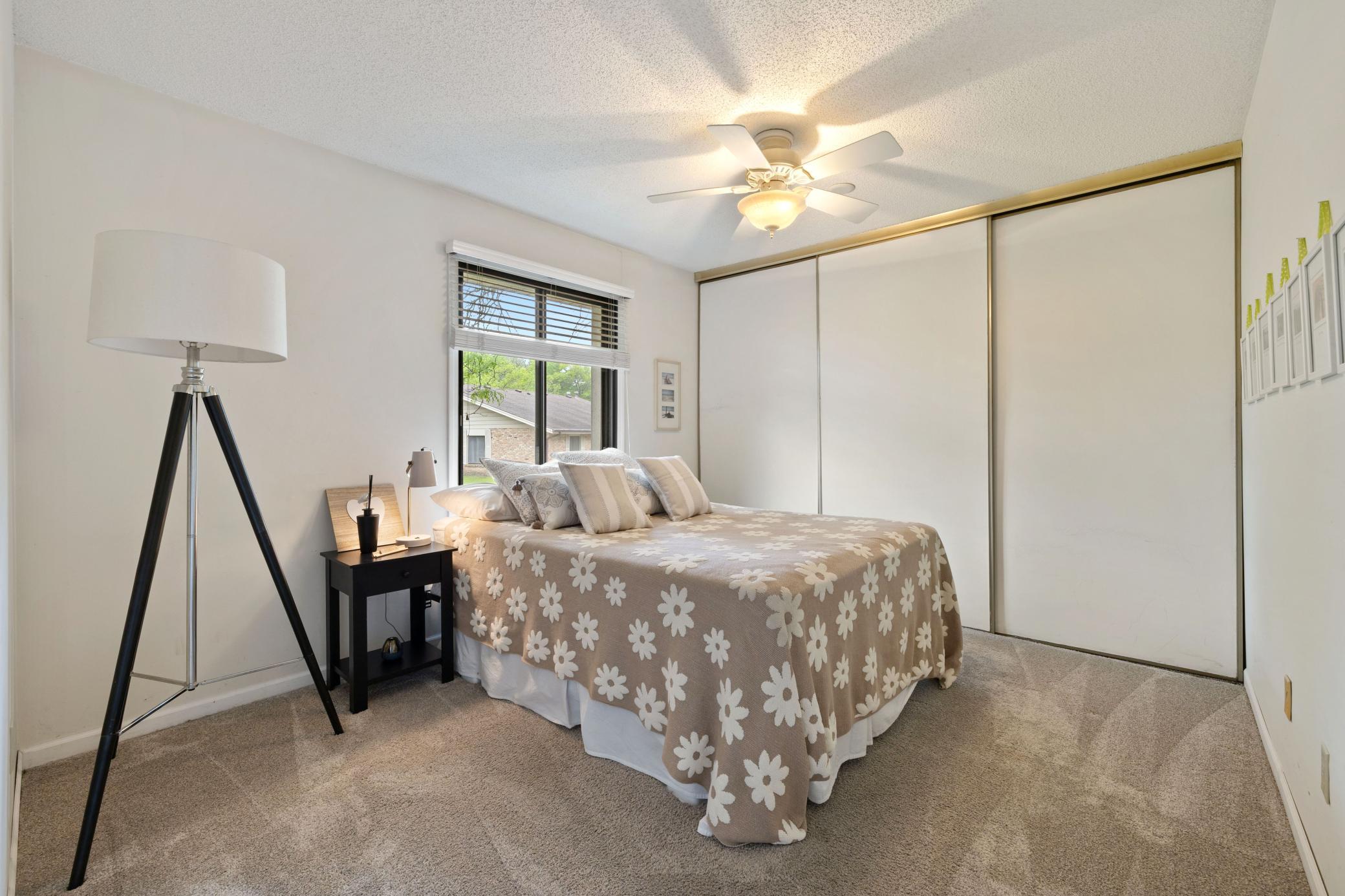 Bedroom 2 with full wall closet.
