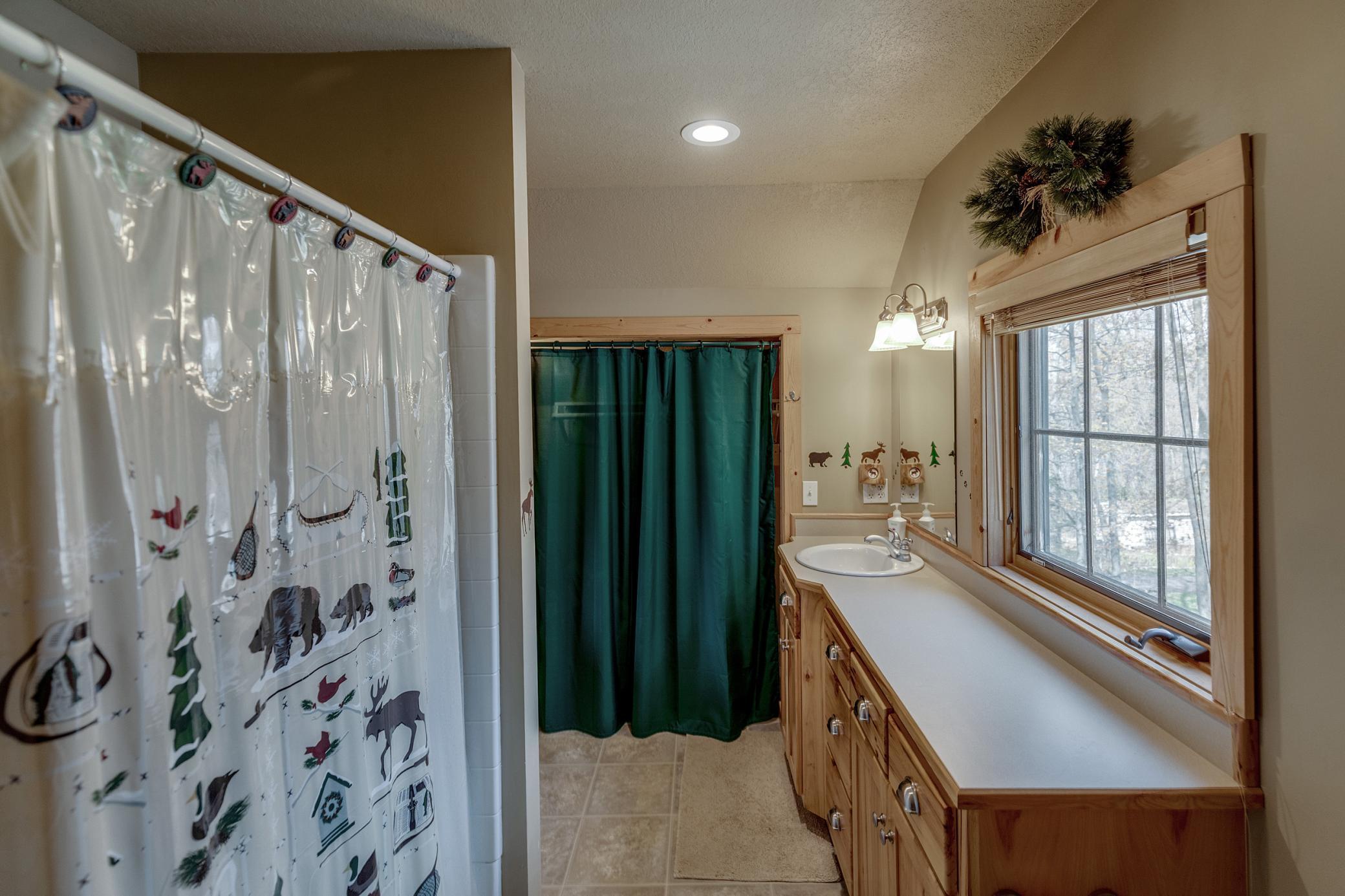 3/4 bath in bonus room above the garage.