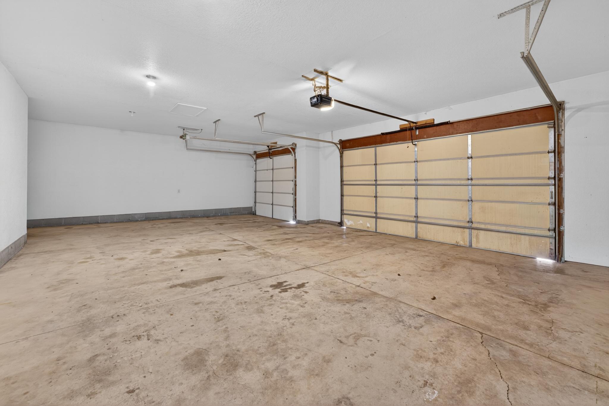 Attached 3 car garage