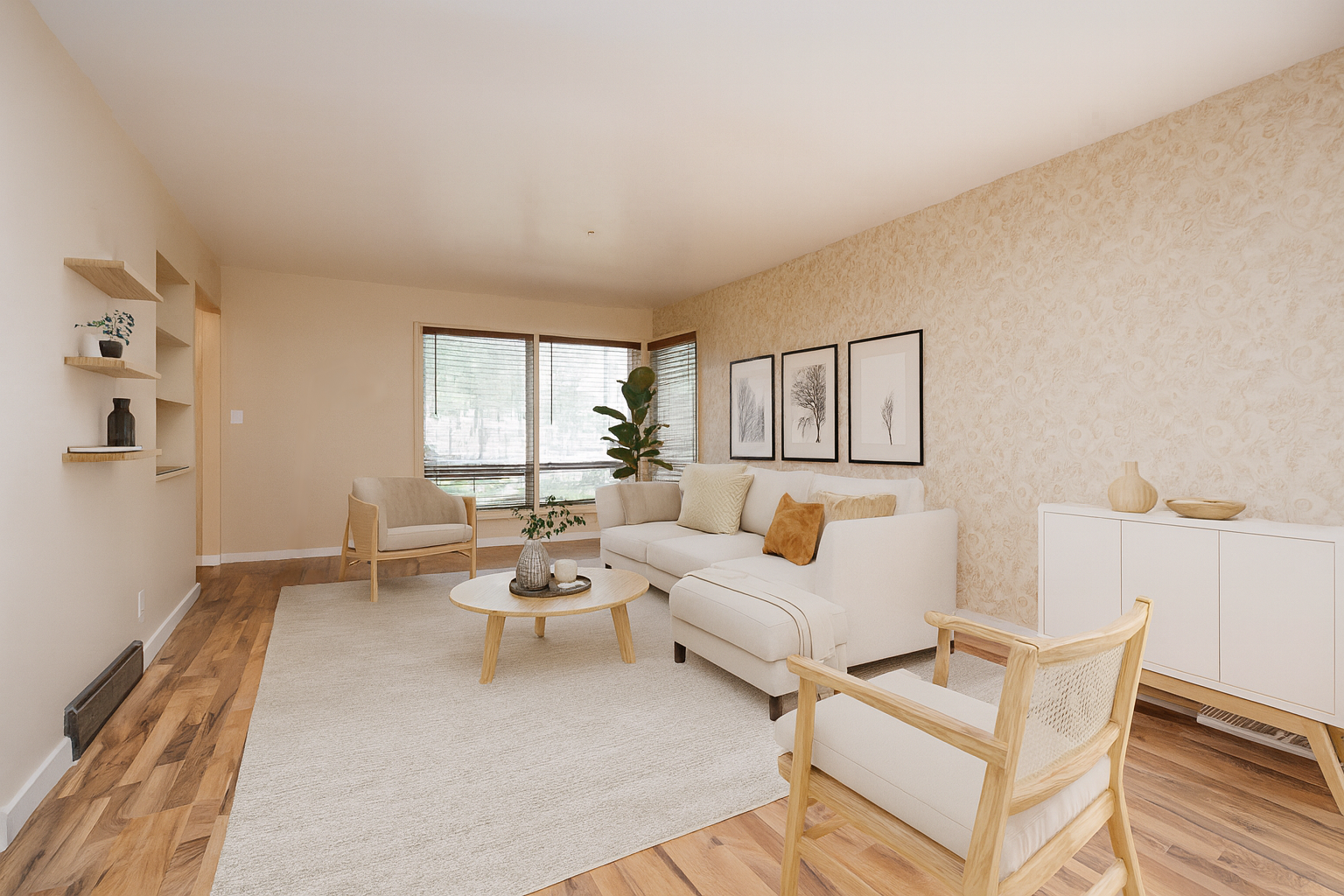 Virtually Staged Living Room