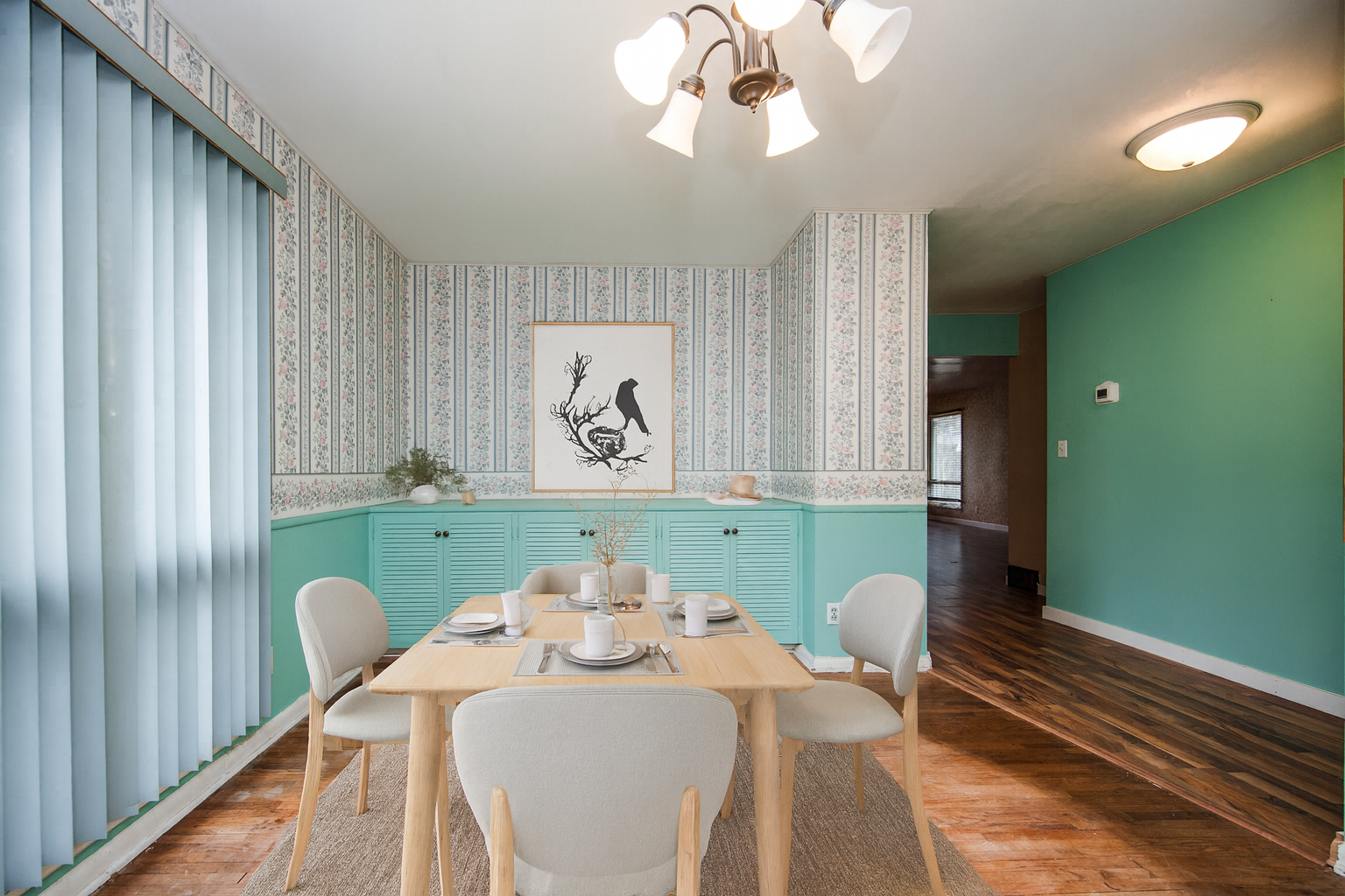 Virtually Staged Dining Room