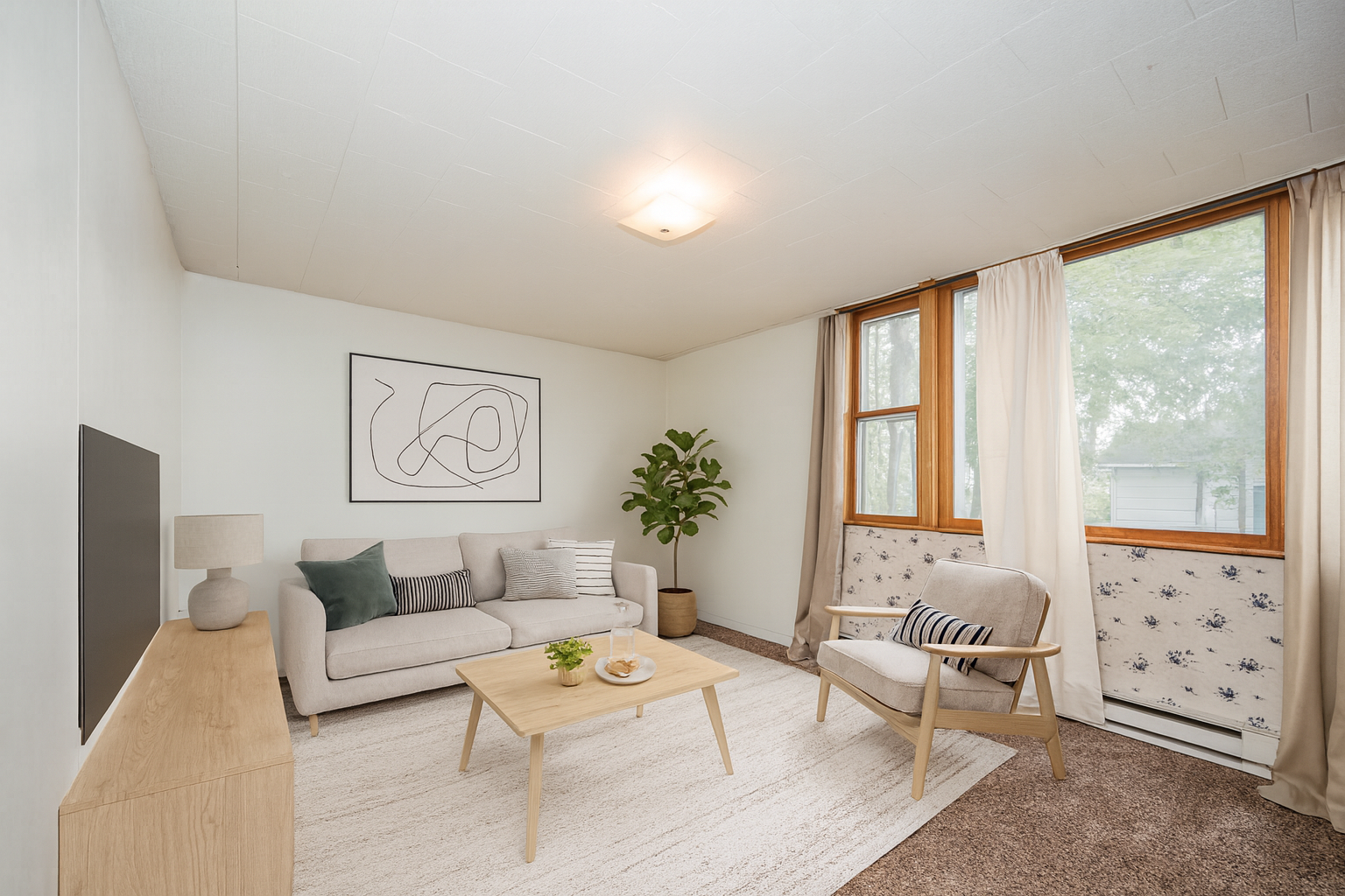Virtually Staged LL Living Room