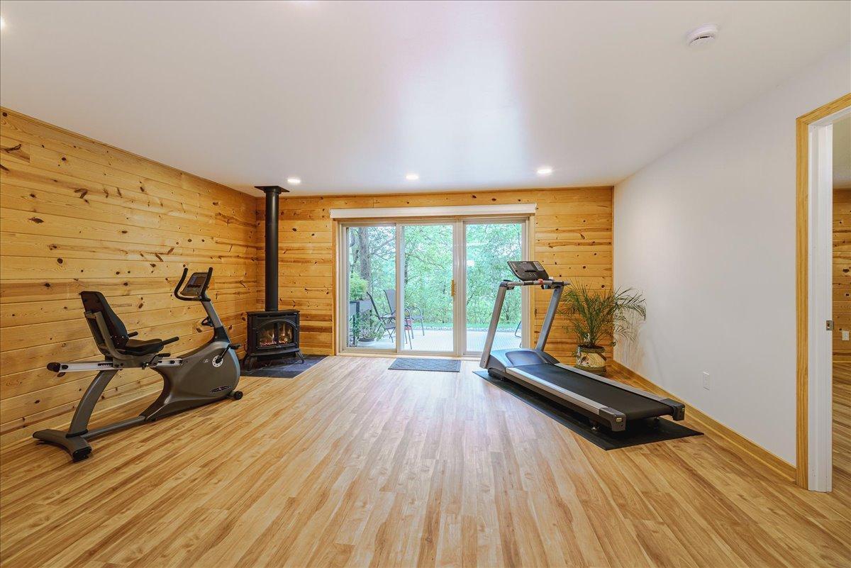 Lower levelGym or Family Room.
