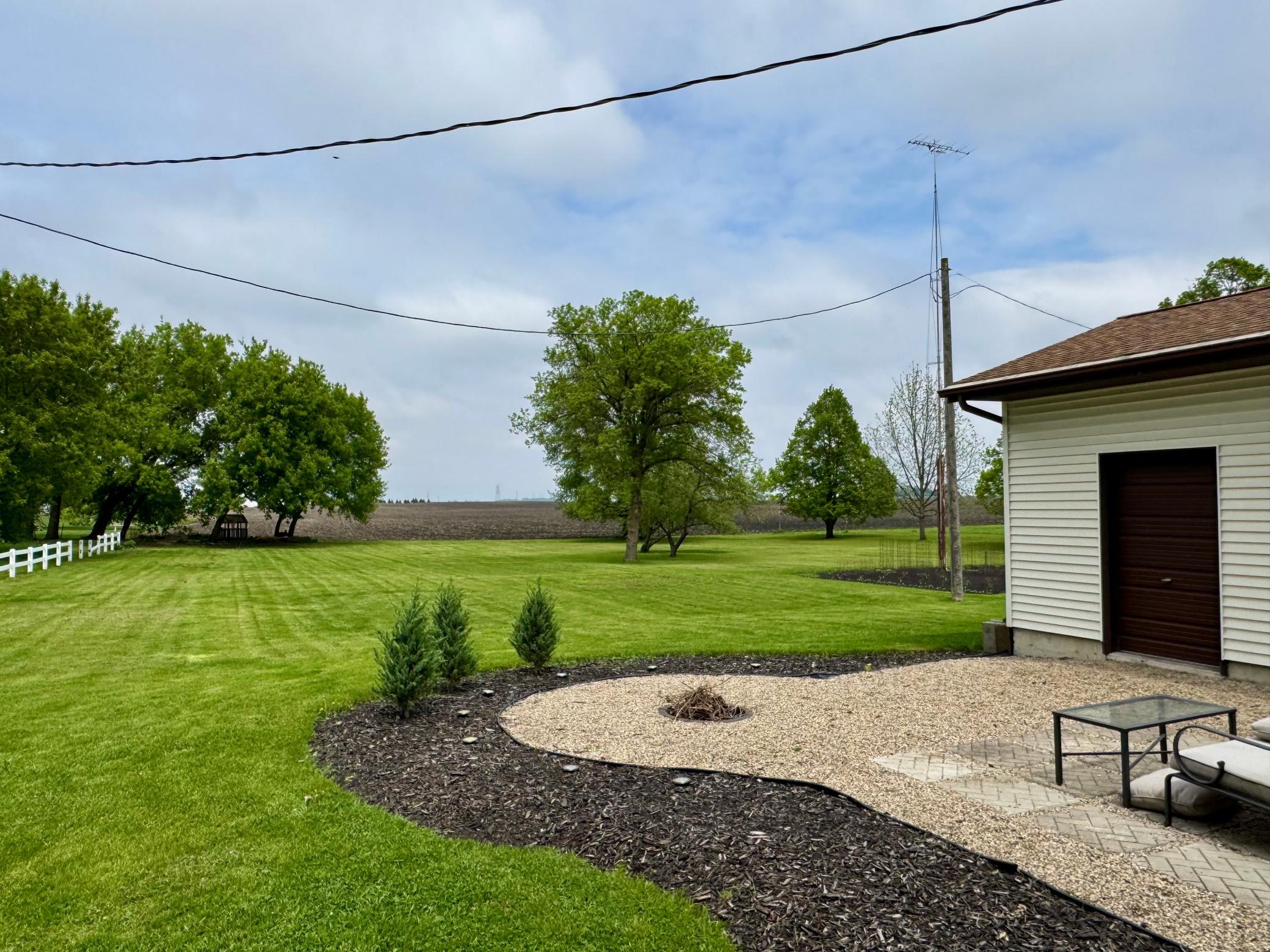 Patio and backyard