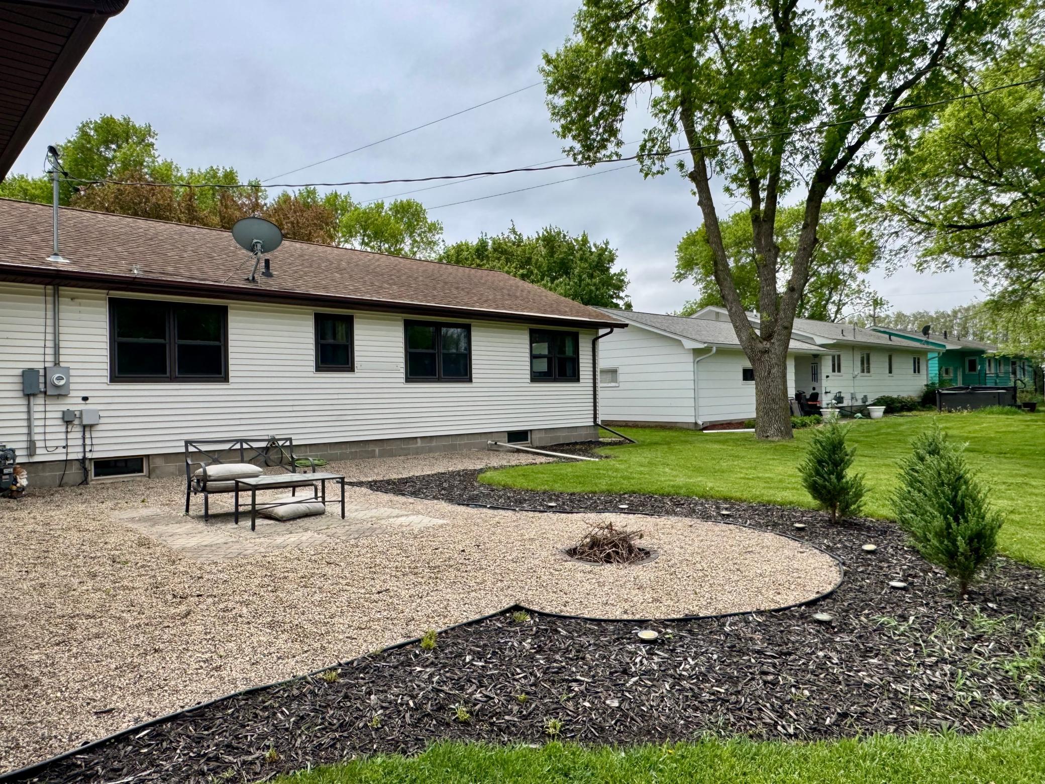 Patio and backyard