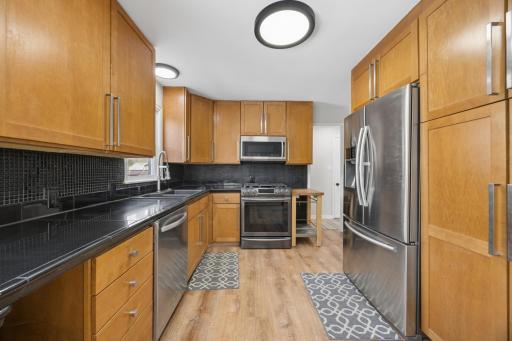 Great work space & kitchen window overlooking back yard