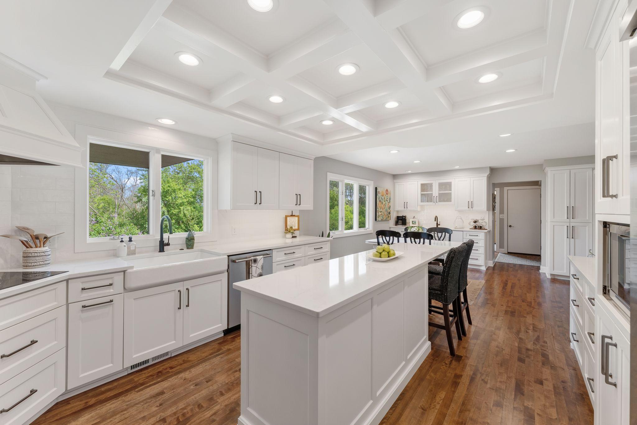 Enter the freshly renovated kitchen from the dining area
