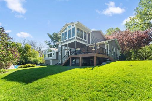 View of the home from the South West corner of the lawn