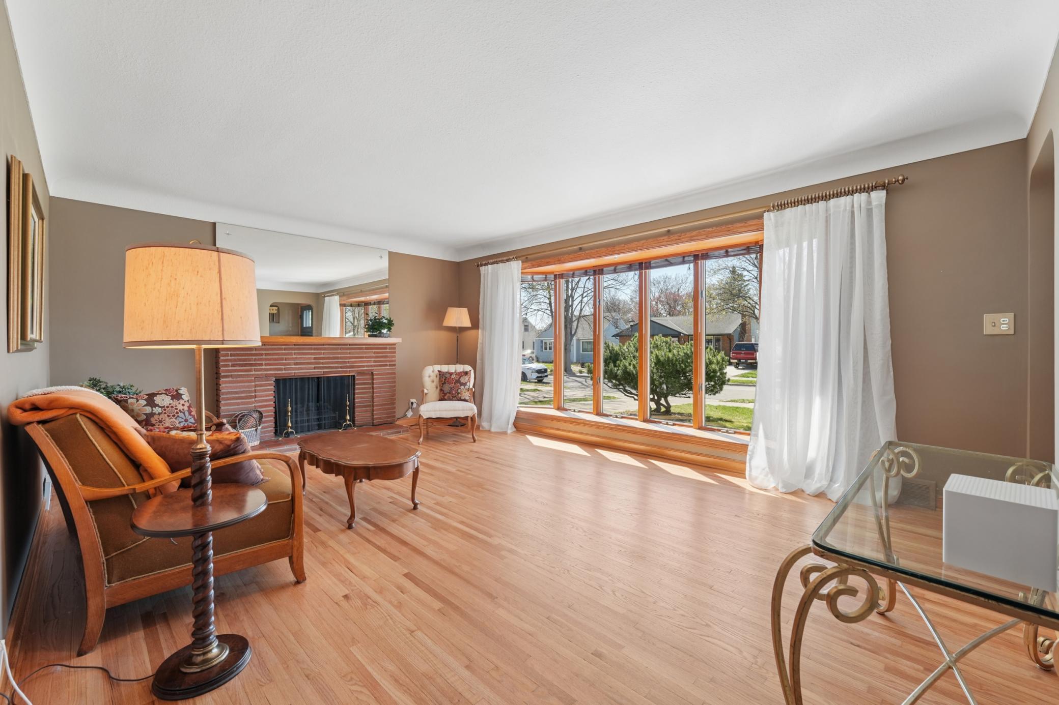 Recently refinished hardwood floors