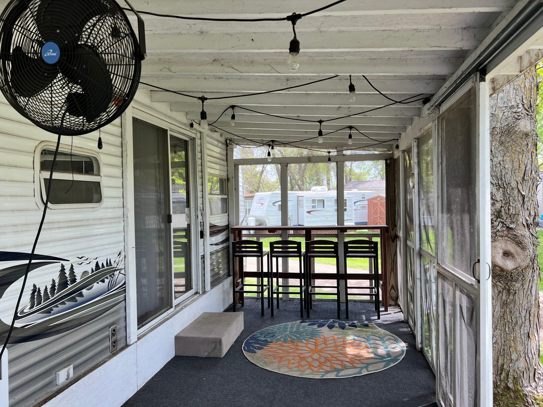 Custom Built Bar with Party Lights