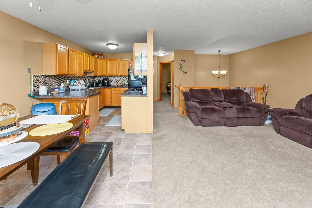 Kitchen, Dining & Living areas