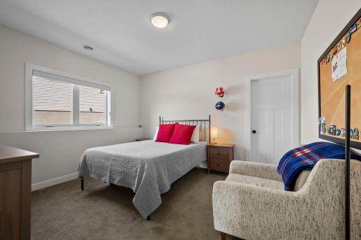 Lower level bedroom 2 with a large walk-in closet