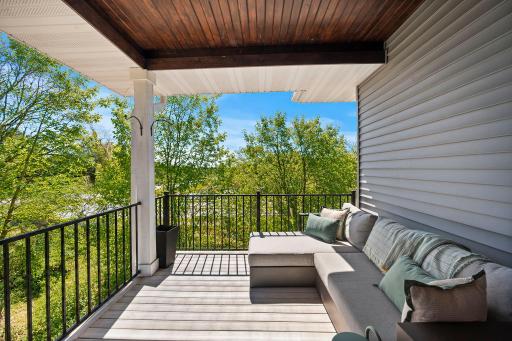 Enjoy the fresh air on the cozy covered deck
